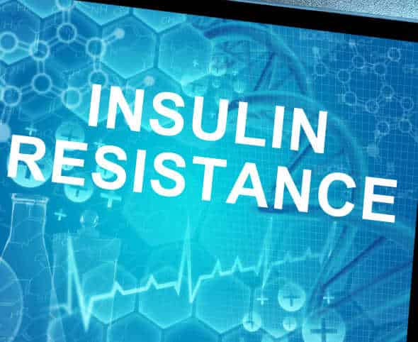 the words insulin resistance on a tablet