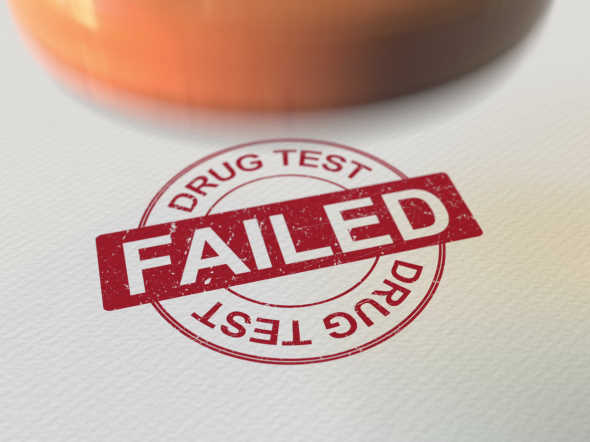 Mk-677 drug test failed wooden stamp